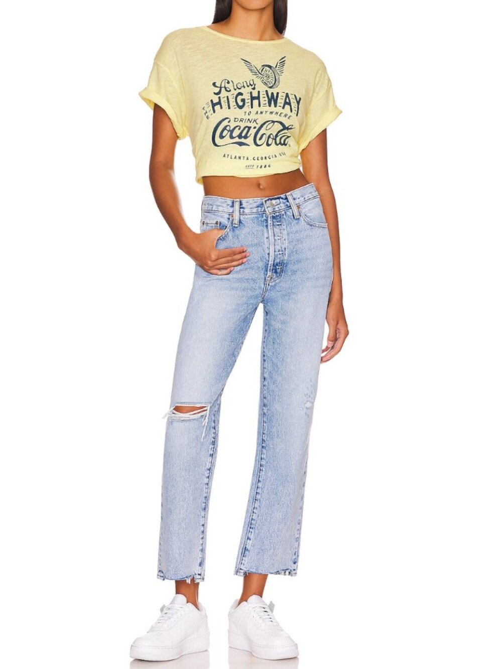 Pistola | High Rise Straight Ankle Jean in Achieve
